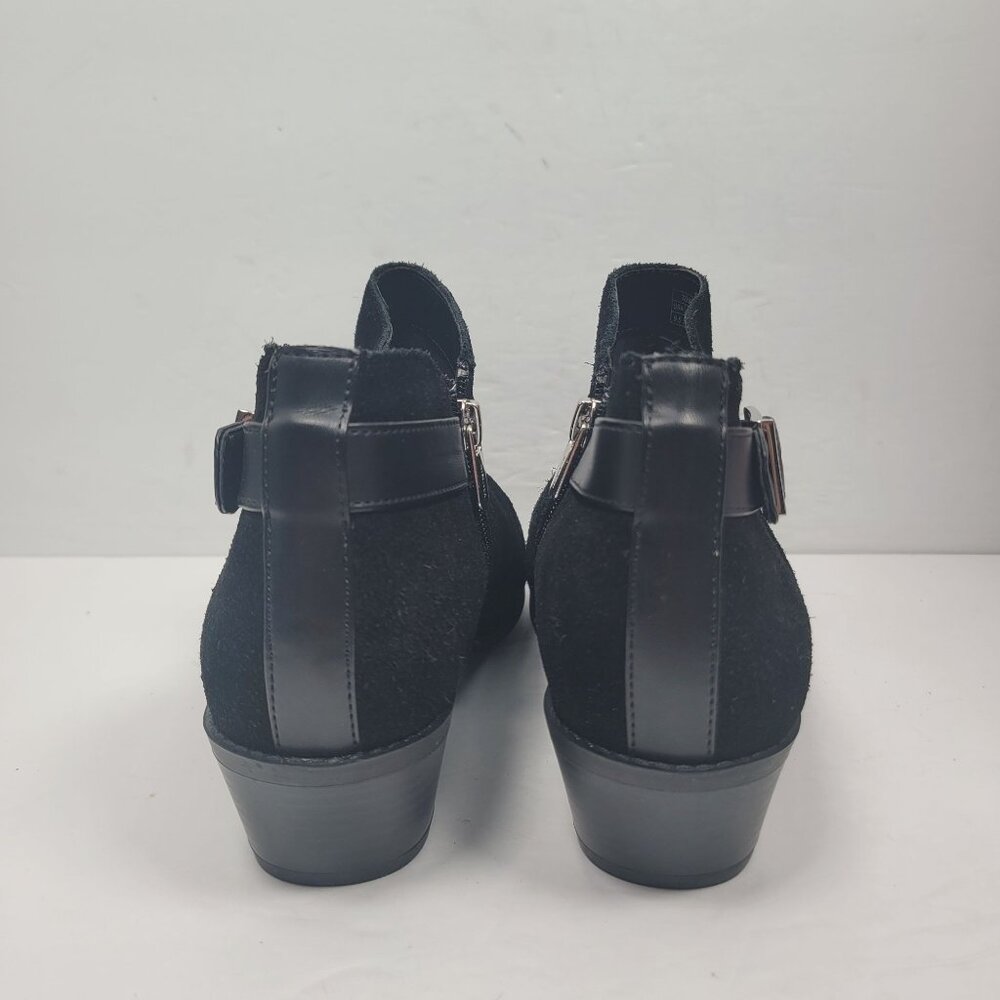 Ryka Women's Black Suede Ankle Boots With Side Buckle & Zipper US Size 9.5 - Picture 4 of 9